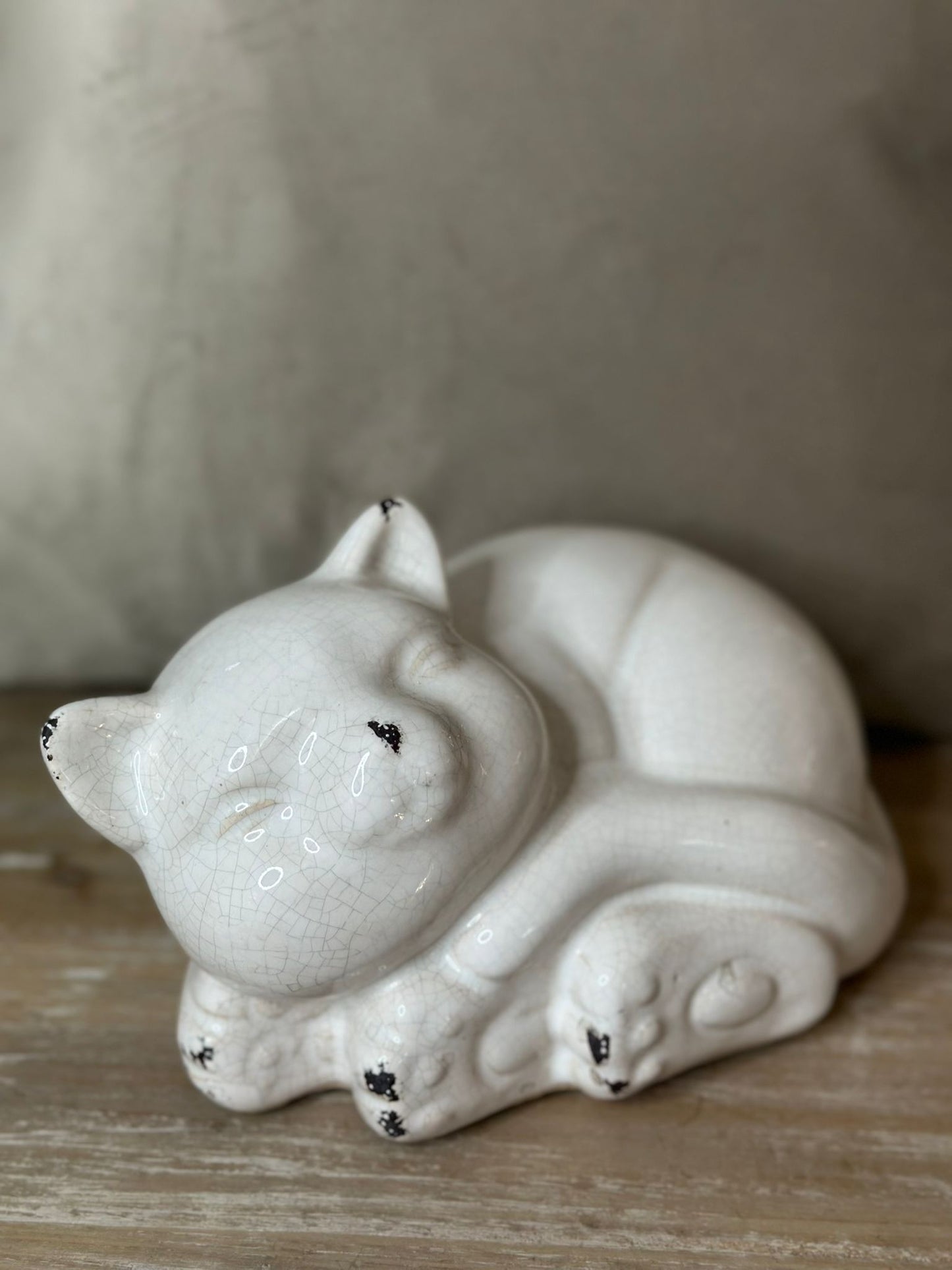 Gatto in ceramica Shabby ( grande )