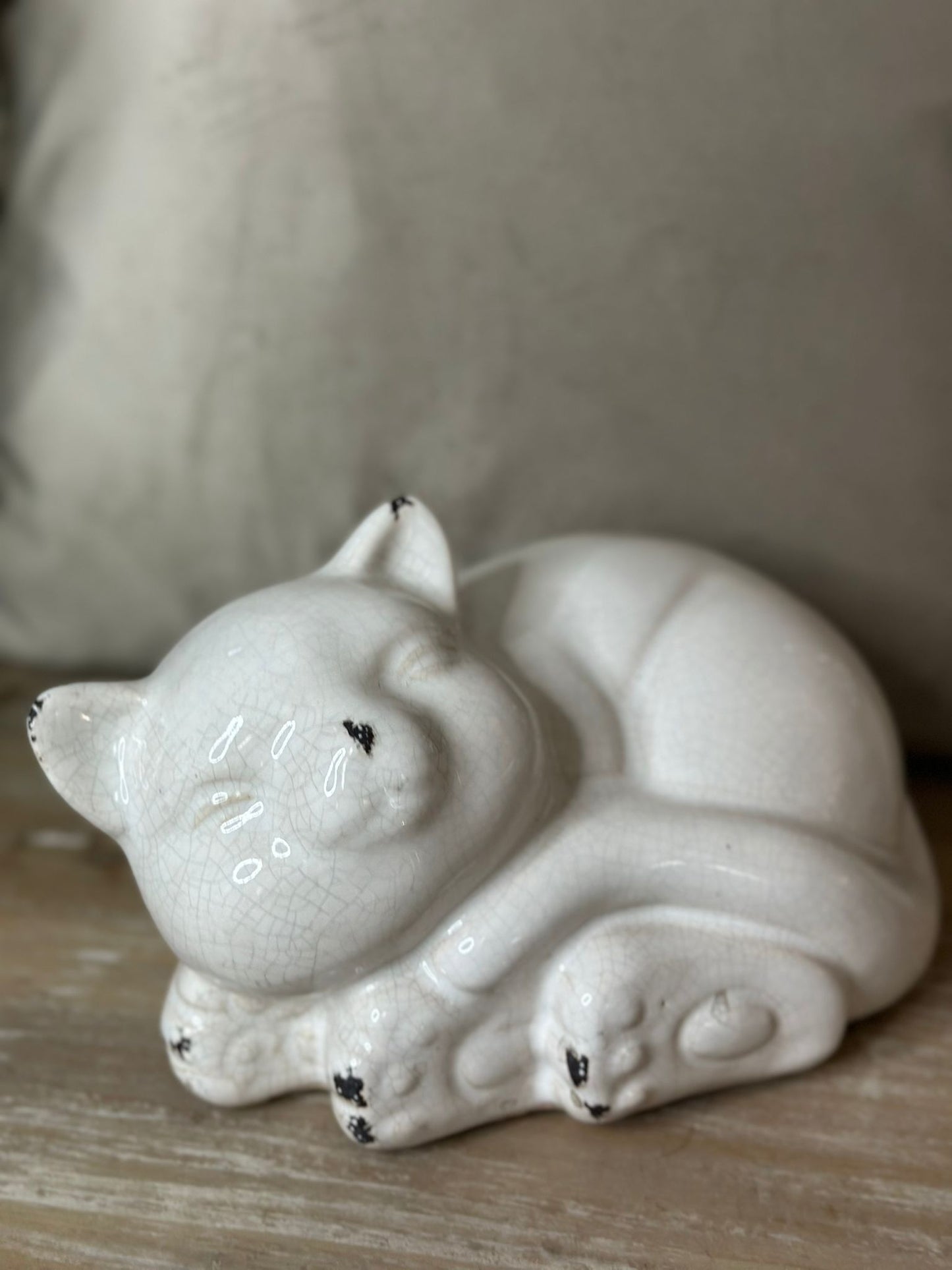 Gatto in ceramica Shabby ( grande )